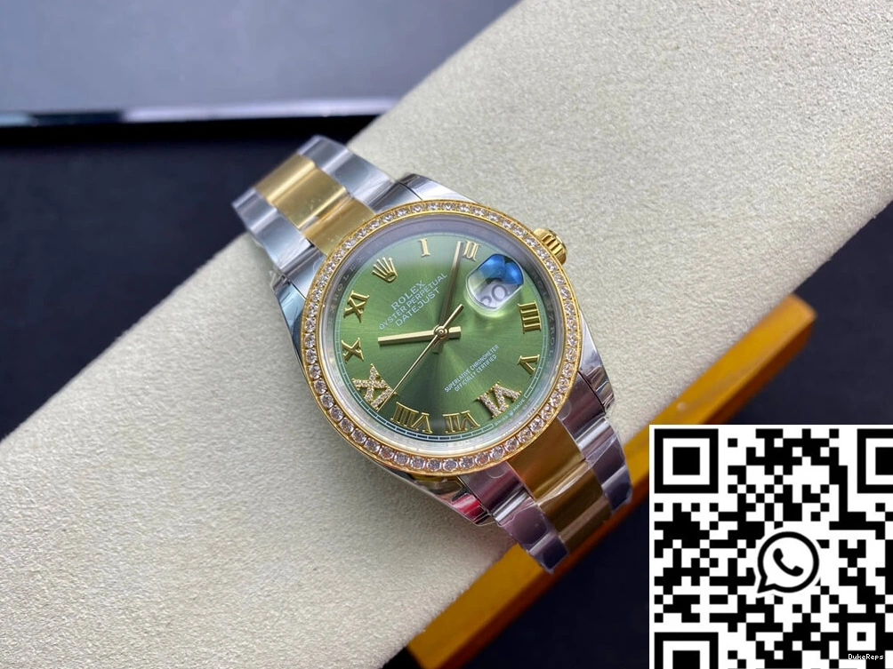 Diamond-set EW Rolex Datejust Factory Bezel M126283RBR-0012 0211